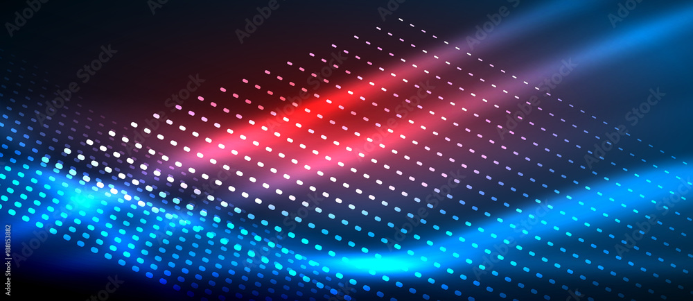 Neon smooth wave digital abstract background