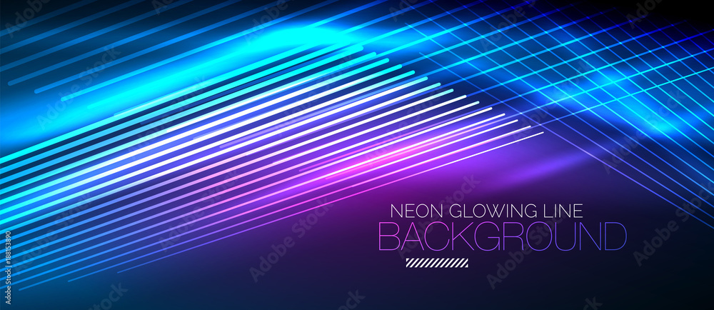 Neon smooth wave digital abstract background Neon smooth wave digital abstract background