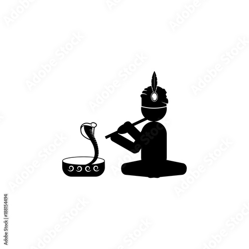 snake charmer icon. Elements of Indian Culture icon. Premium quality graphic design. Signs, outline symbols collection icon for websites, web design, mobile app, info graphic