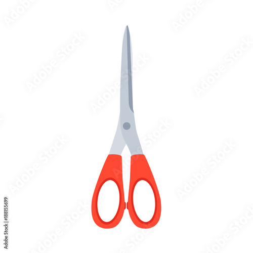 Scissors vector kitchen illustration icon household isolated symbol tool equipment design. Sign work cut black object