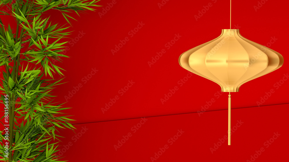 Happy Chinese new year 2018 , abstract on red background , minimal concept .3d rendering. 3d illustration. Happy Chinese new year 2018 , abstract on red background , minimal concept .3d rendering. 3d illustration.