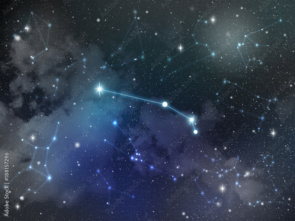 Obraz premium Gwiazda konstelacji Barana Zodiak