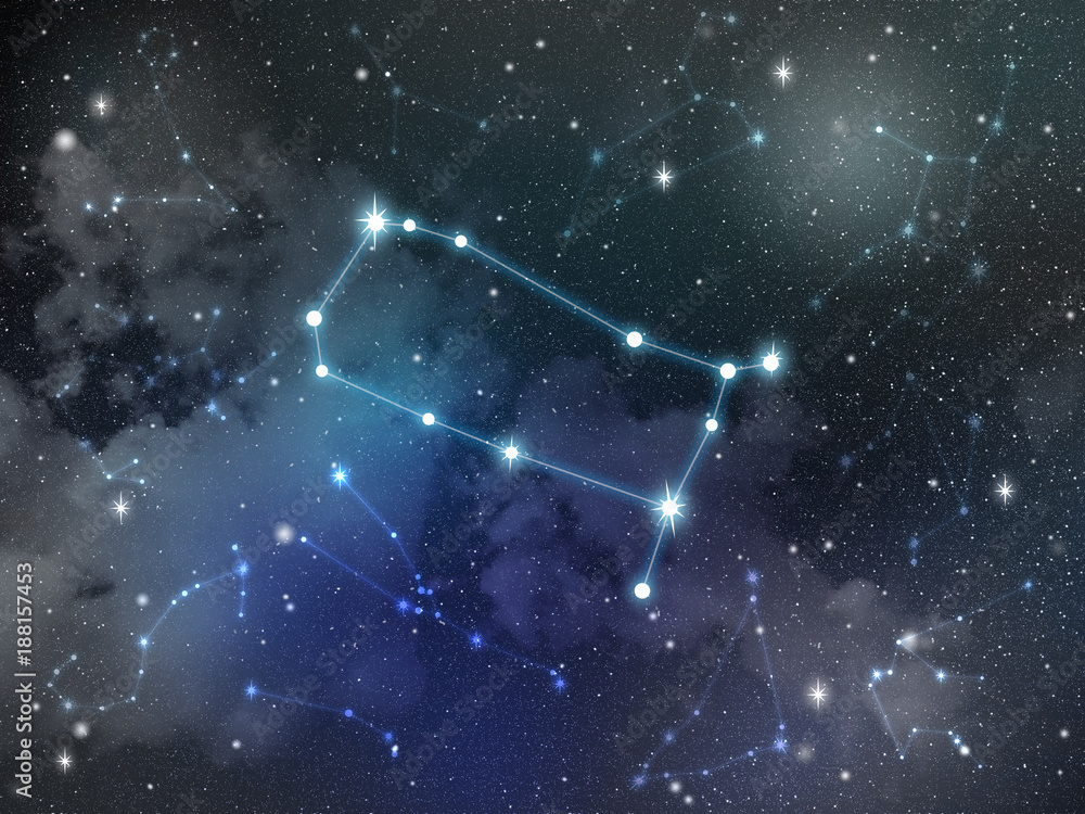 Obraz premium Gwiazda konstelacji Gemini Zodiak