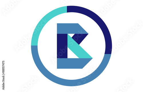 Free Download B Global Circle Ribbon Letter Logo - GFXLoad