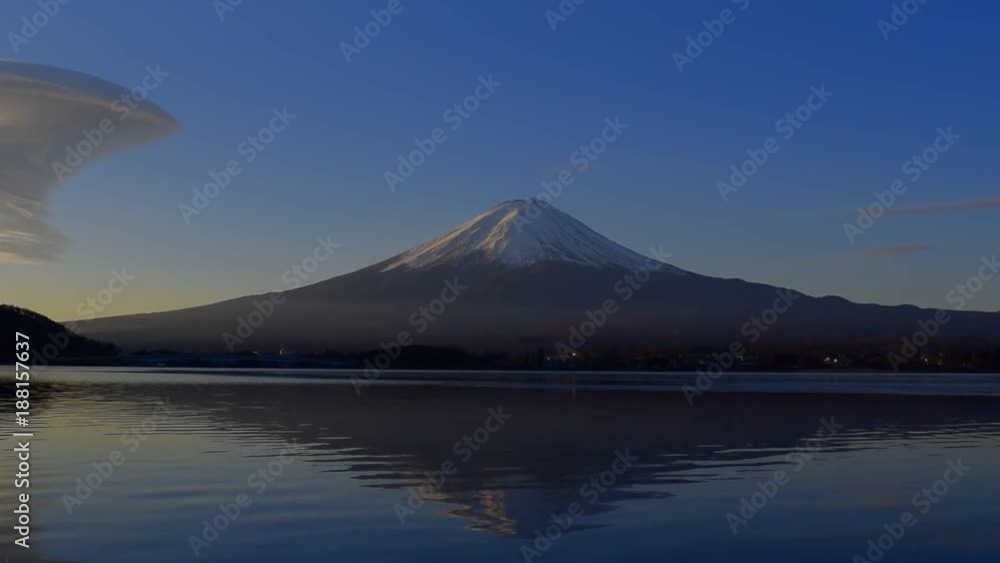 Mt. Fuji early morning from Lake Mt. Fuji early morning from Lake
