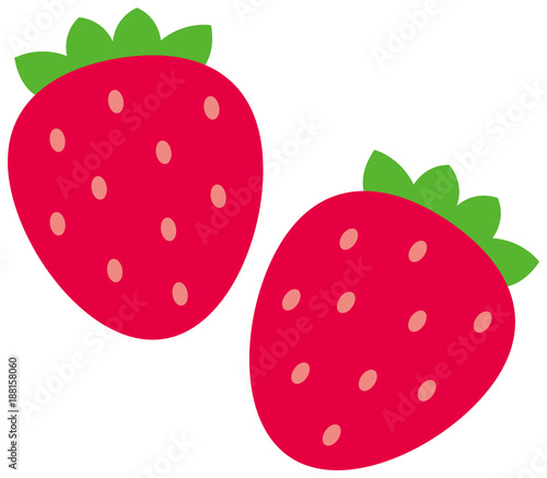 シンプルないちごイラスト