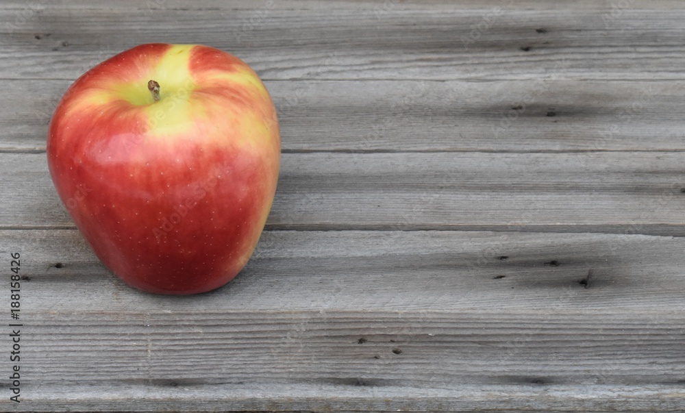 Apple on wood background Apple on wood background