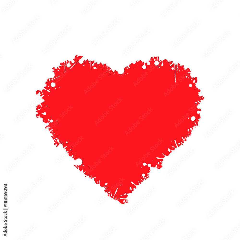 Fototapeta Heart vector icon, Love symbol. Valentine's Day sign, emblem isolated on white background, Flat style for graphic and web design, logo.