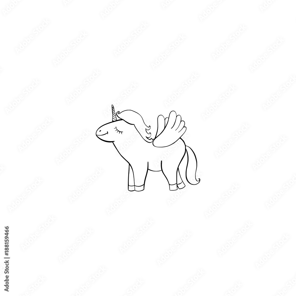 Obraz premium Pegasus cartoon icon