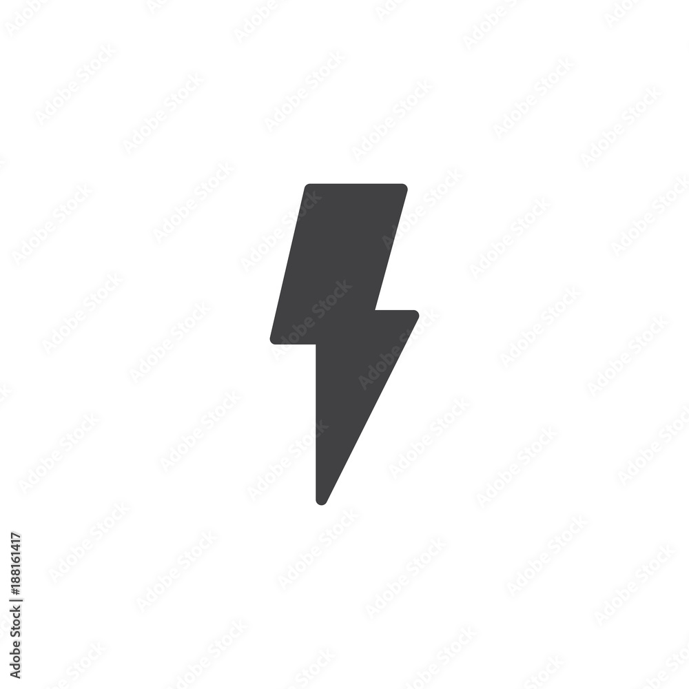 Lightning bolt icon vector, filled flat sign, solid pictogram isolated on white. Flash light symbol, logo illustration. Lightning bolt icon vector, filled flat sign, solid pictogram isolated on white. Flash light symbol, logo illustration.
