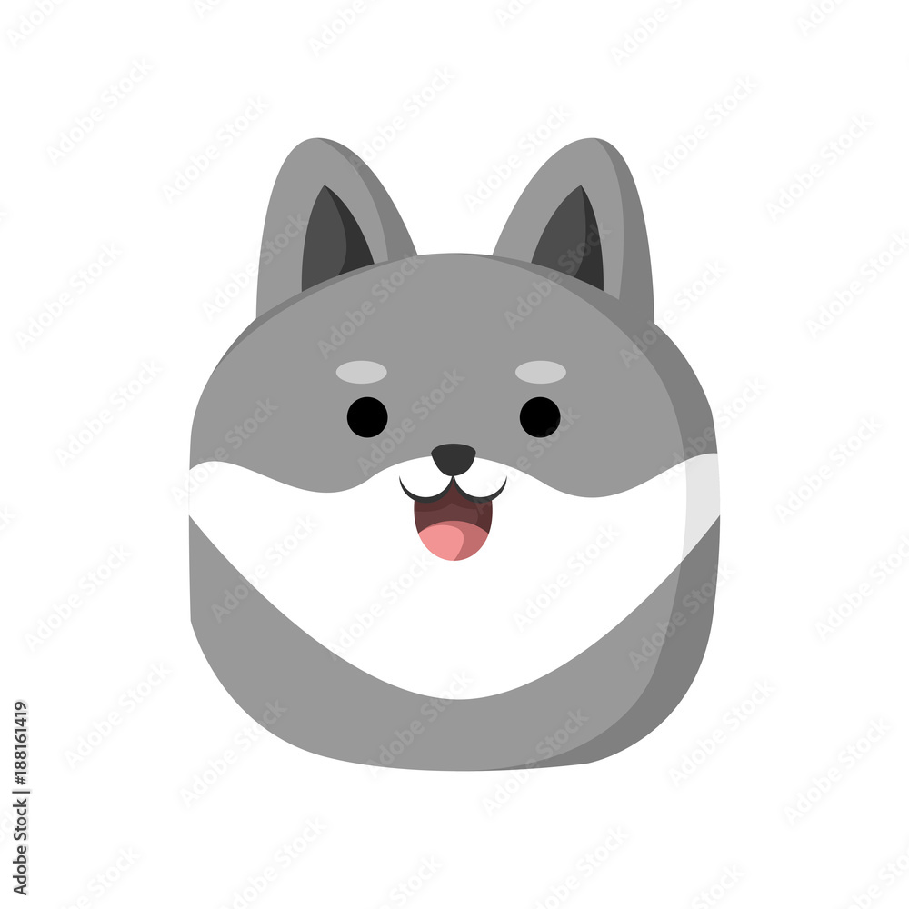 Gray Cute Dog Cartoon Character Vector Illustration Graphic Gray Cute Dog Cartoon Character Vector Illustration Graphic