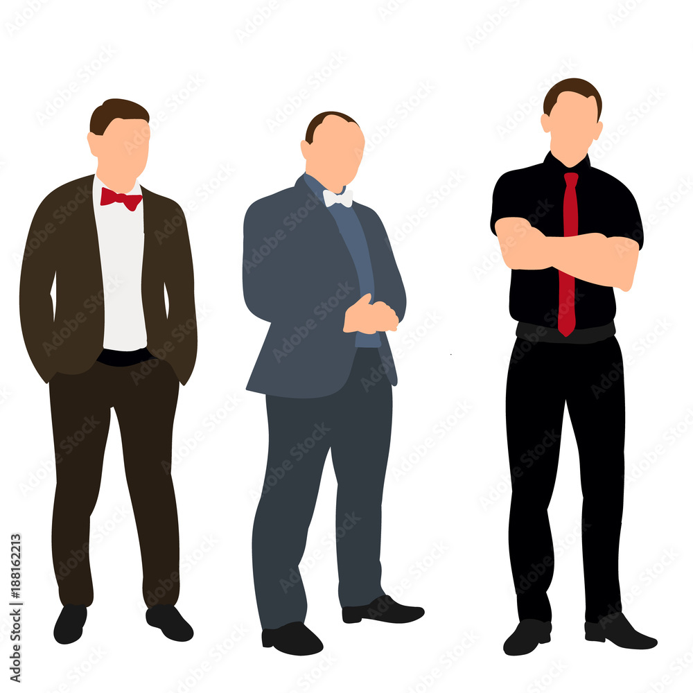 isolated silhouette of men business stand, group isolated silhouette of men business stand, group