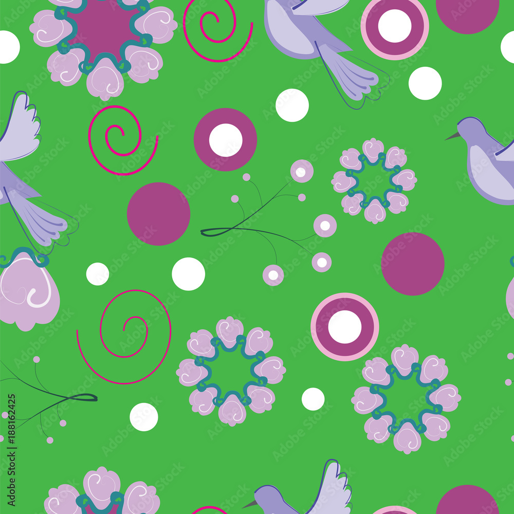 pattern of flowers and birds pattern of flowers and birds