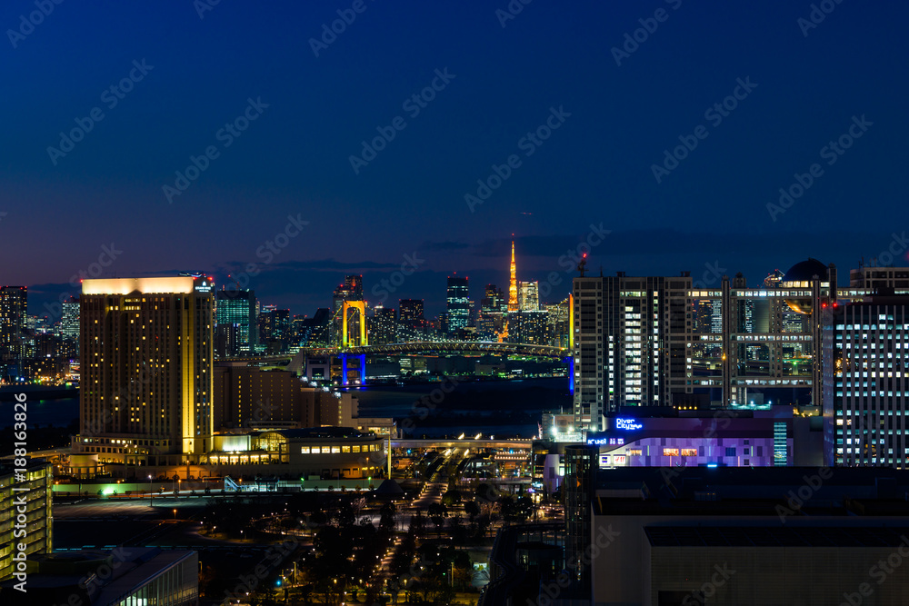 Fototapeta premium お台場からの東京の夜景