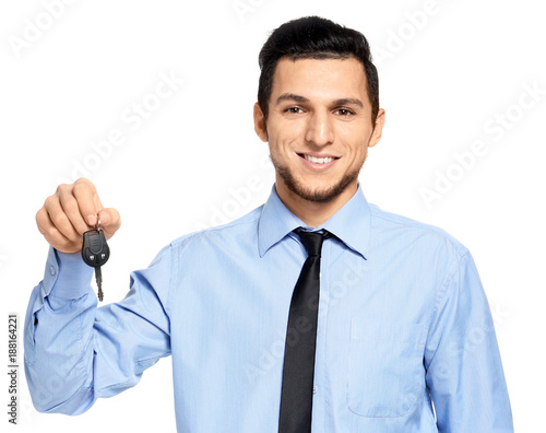 Man in office wear holding ...