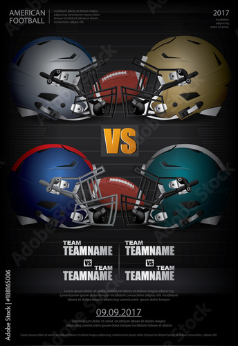 American football Poster Vector Illustration