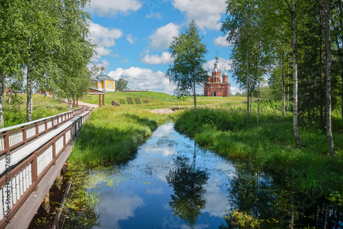 Volgoverkhovye Olginsky convent chapel over source Volga river Russia Tver region