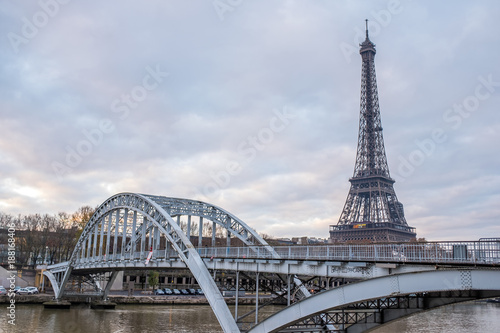 The Eiffel tower at Paris from the river Seine in morning © Netfalls