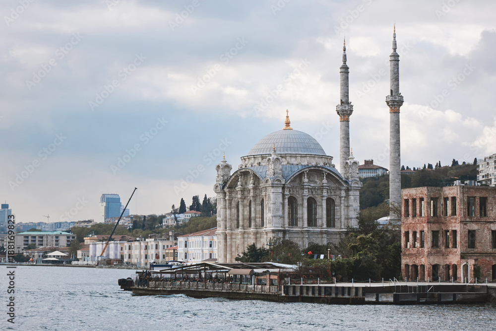 Ortakoy Mosque on the banks of the Bosphorus