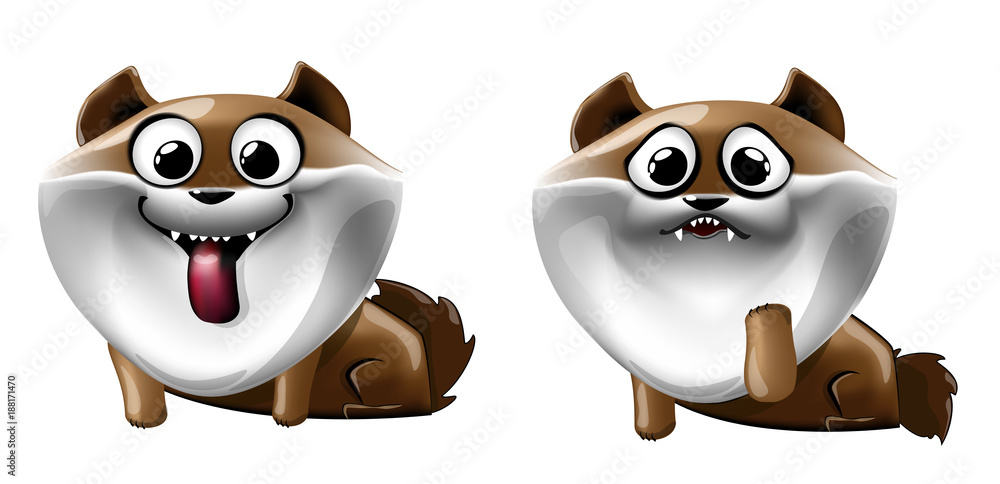 Fototapeta premium funny and sad doggy
