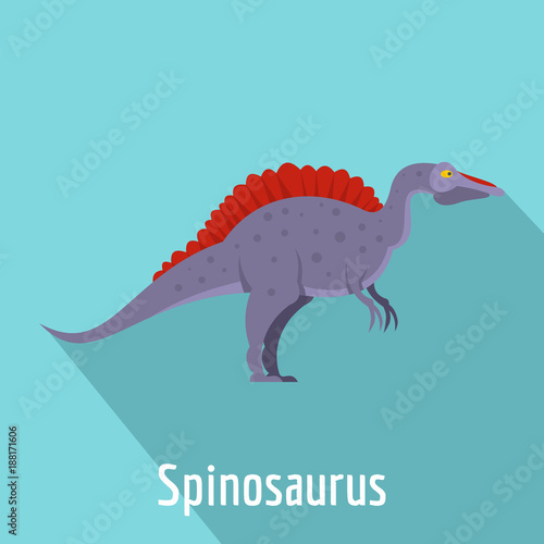 Spinosaurus icon. Flat illustration of spinosaurus vector icon for web.