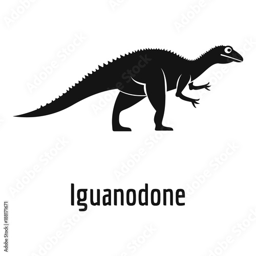 Iguanodone icon. Simple illustration of iguanodone vector icon for web.