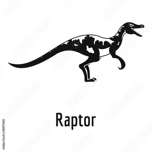 Raptor icon. Simple illustration of raptor vector icon for web.