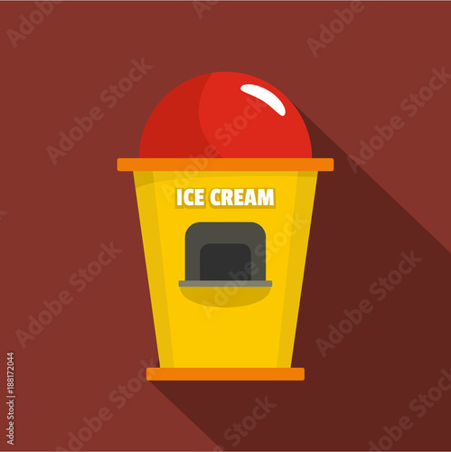 Ice creme trade point icon. Flat illustration of ice creme trade point vector icon for web.