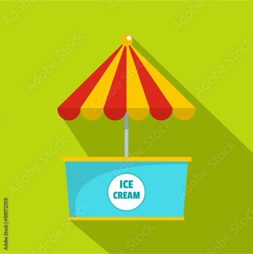 Ice icon. Flat illustration of ice creme vector icon for web.