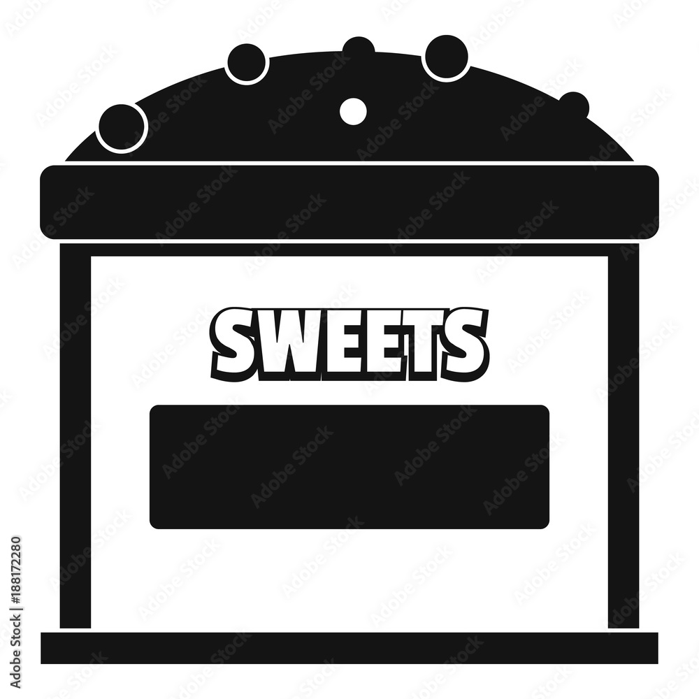 Sweets selling icon. Simple illustration of sweets selling vector icon for web.