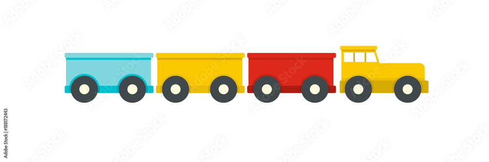 Tourist train icon. Flat illustration of tourist train vector icon for web. Tourist train icon. Flat illustration of tourist train vector icon for web.
