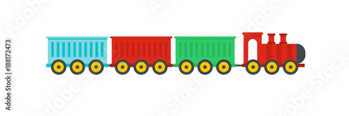 Sedentary train icon. Flat illustration of sedentary train vector icon for web.