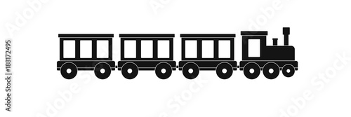 Passenger train icon. Simple illustration of passenger train vector icon for web.