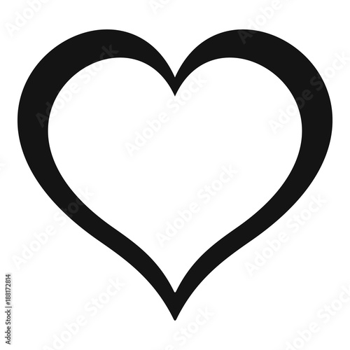 Heart icon. Simple illustration of heart vector icon for web.