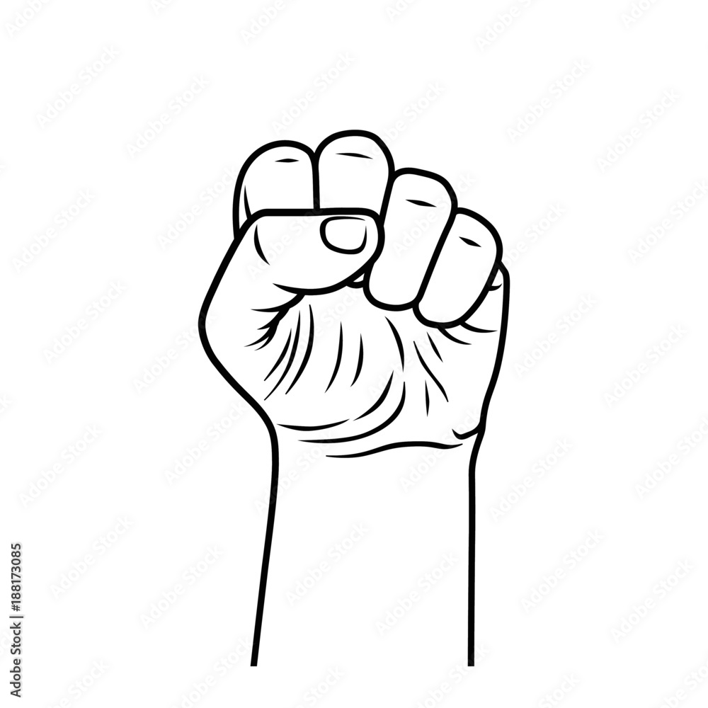 Hand up fist Hand up fist