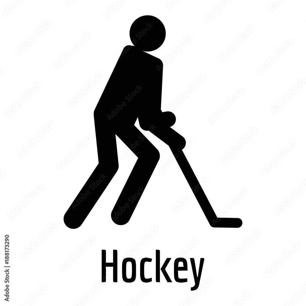 Hockey icon. Simple illustration of hockey vector icon for web.