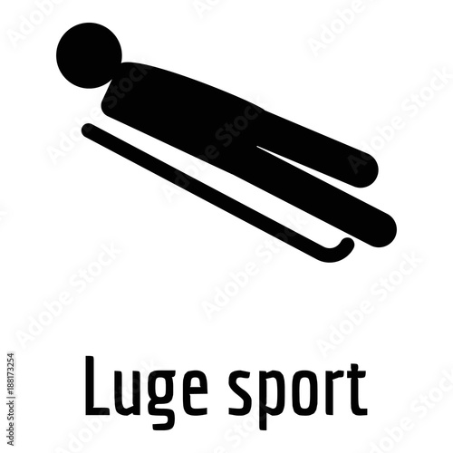Luge sport icon. Simple illustration of luge sport vector icon for web.