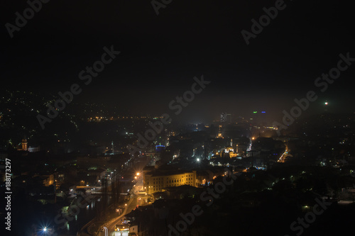 Wallpaper Mural Misty dawning in Sarajevo, view from the Yellow Fortress Torontodigital.ca