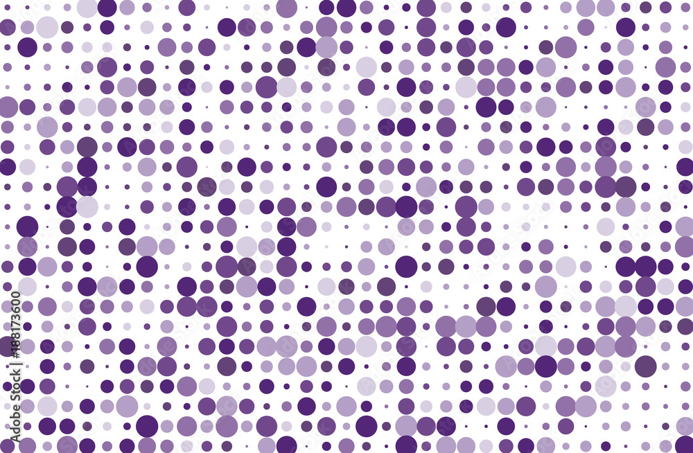 Dotted background with circles, dots, point different size, scale. Halftone pattern. Violet color Vector illustration Dotted background with circles, dots, point different size, scale. Halftone pattern. Violet color Vector illustration