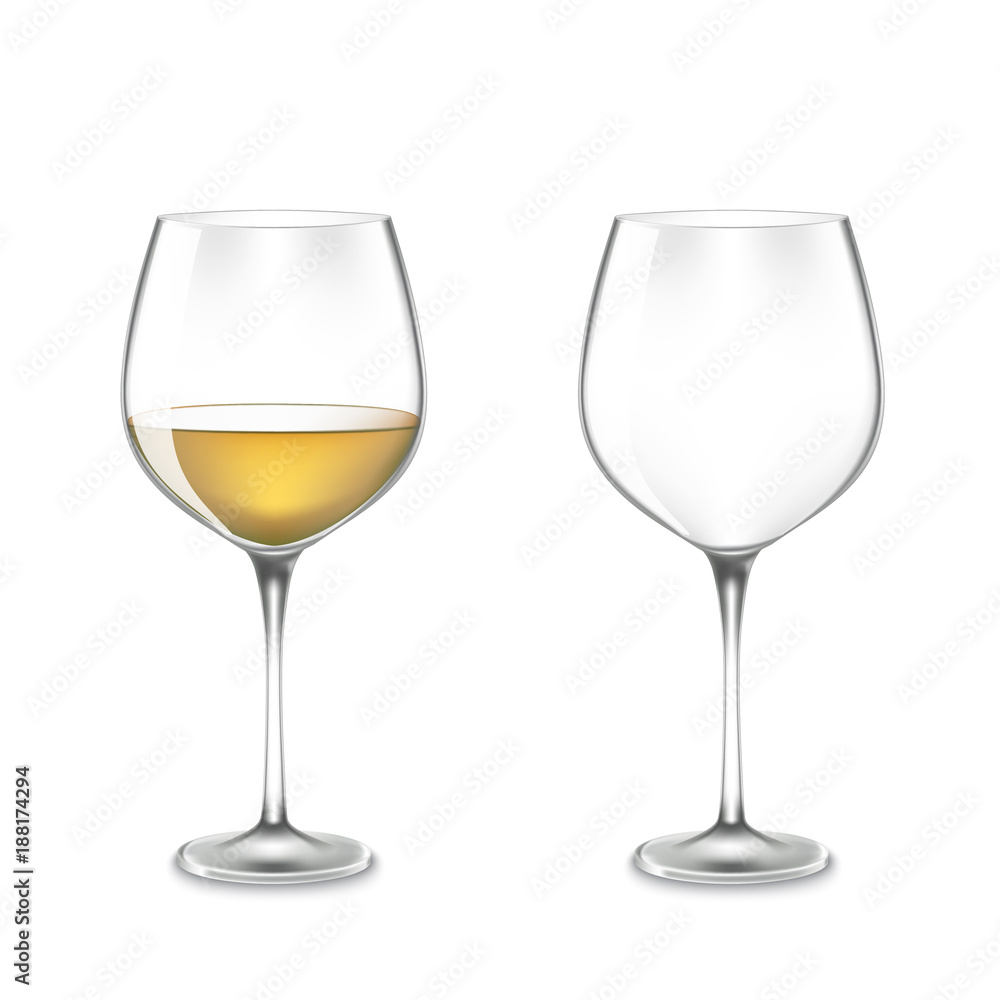 Transparency wine glass.