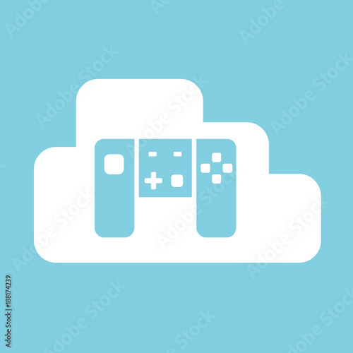 Cloud gaming icon concept