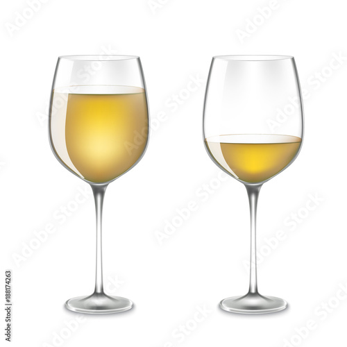 Transparency wine glass.