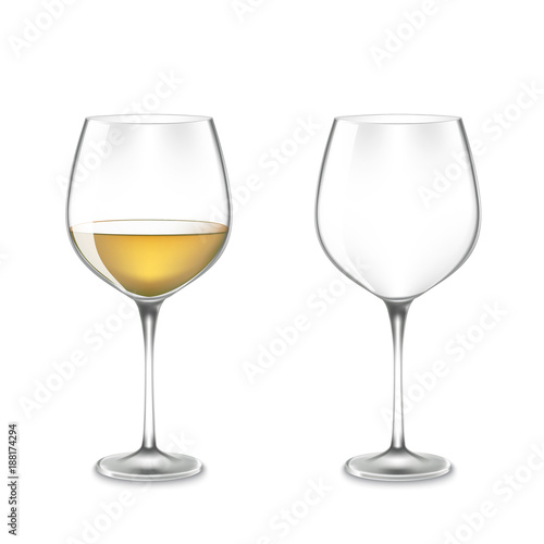 Transparency wine glass.