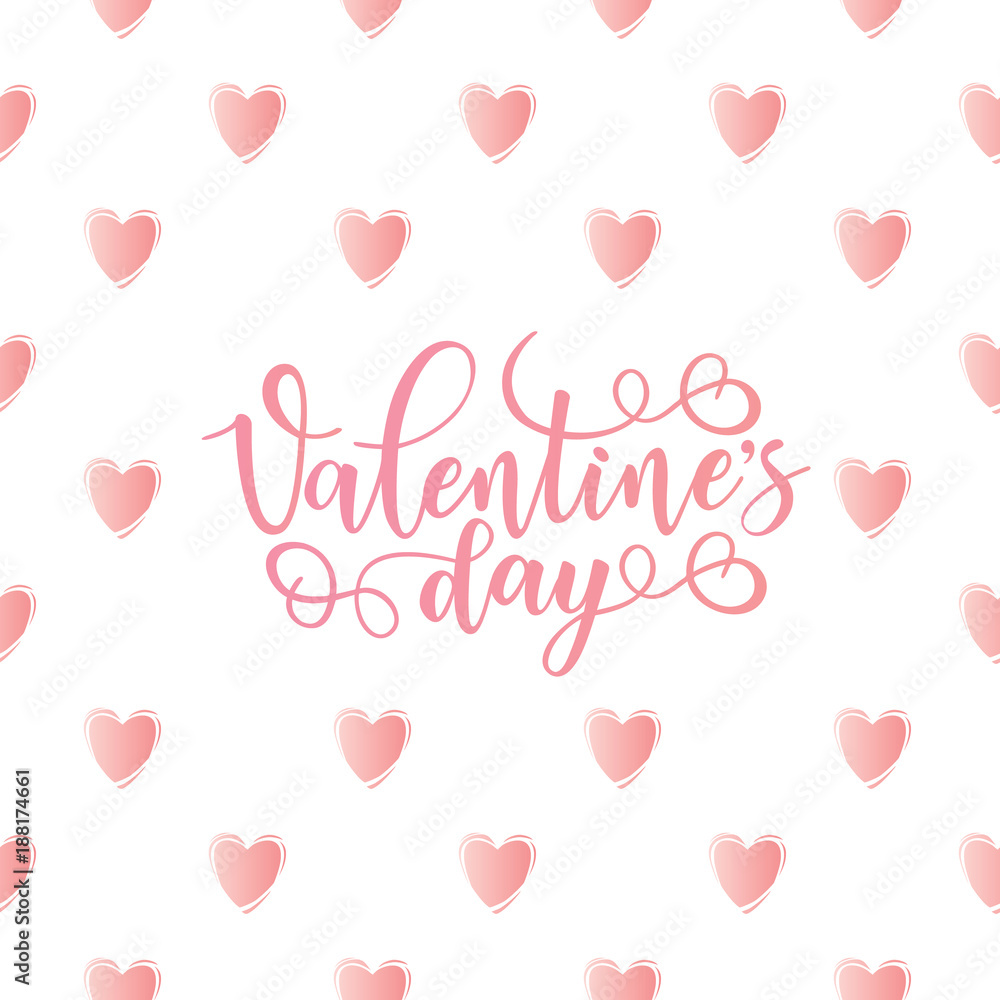 Valentine's Day inspirational lettering motivation poster