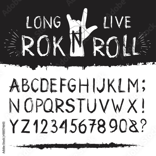 Rocknroll alphabet font