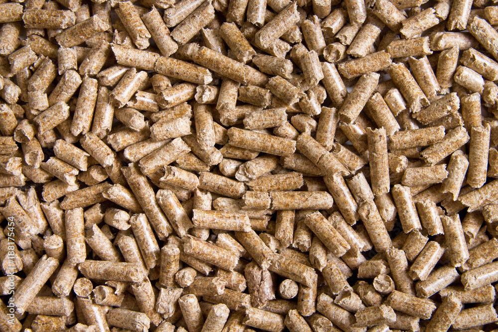 Wood pellets close up .Biofuels. Biomass Pellets - cheap energy. The cat litter. Wood pellets close up .Biofuels. Biomass Pellets - cheap energy. The cat litter.