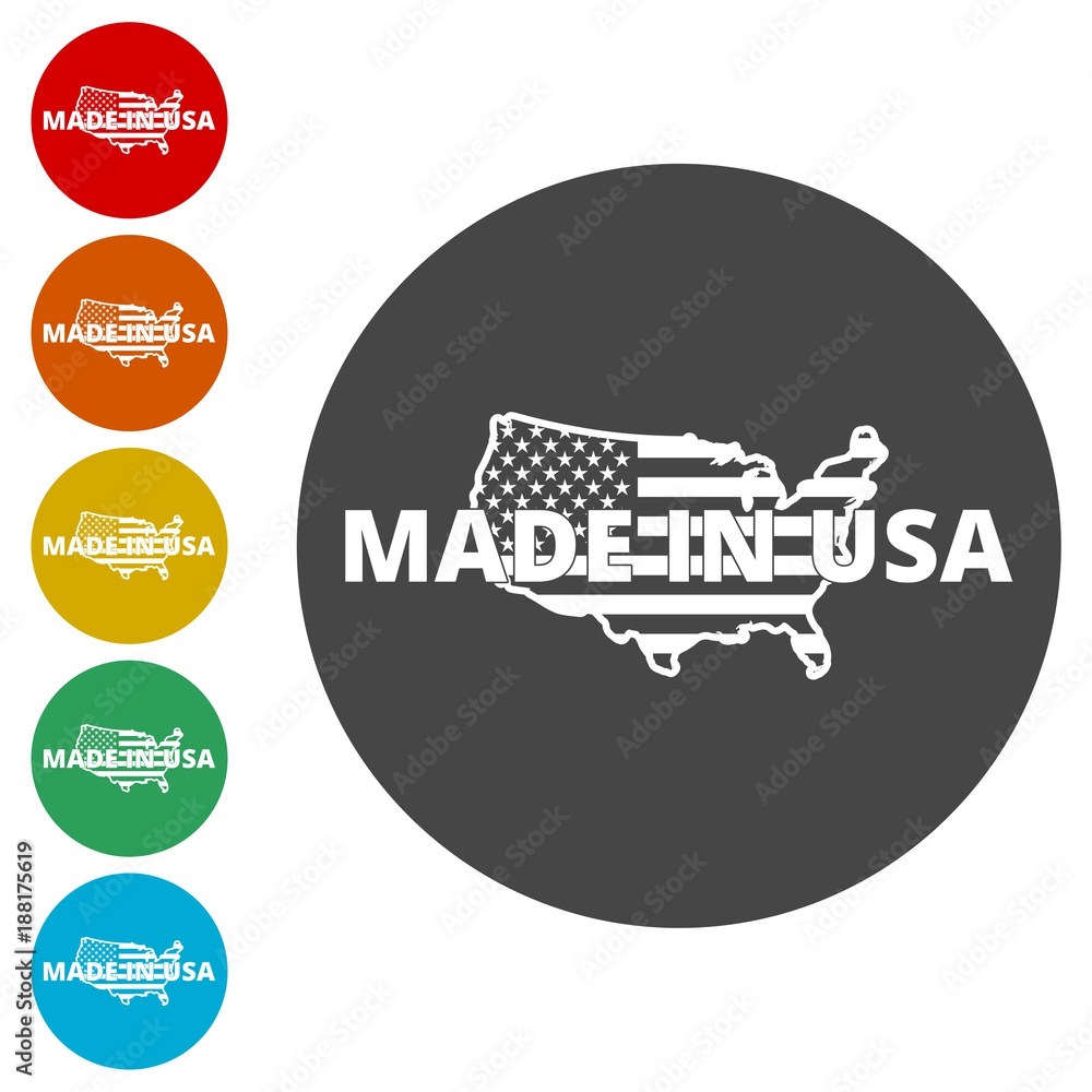 Made in USA - Vector illustration 