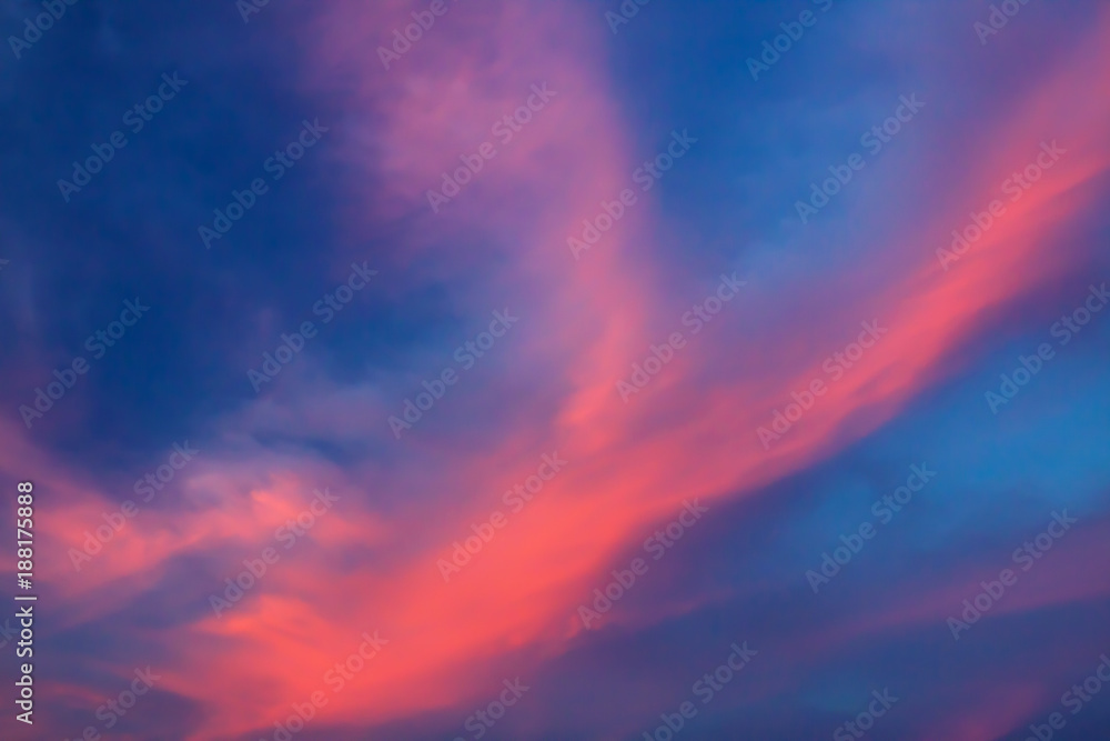 landscape with sky, clouds and sunrise