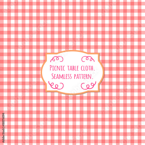 Picnic table cloth. Pastel color square seamless pattern.