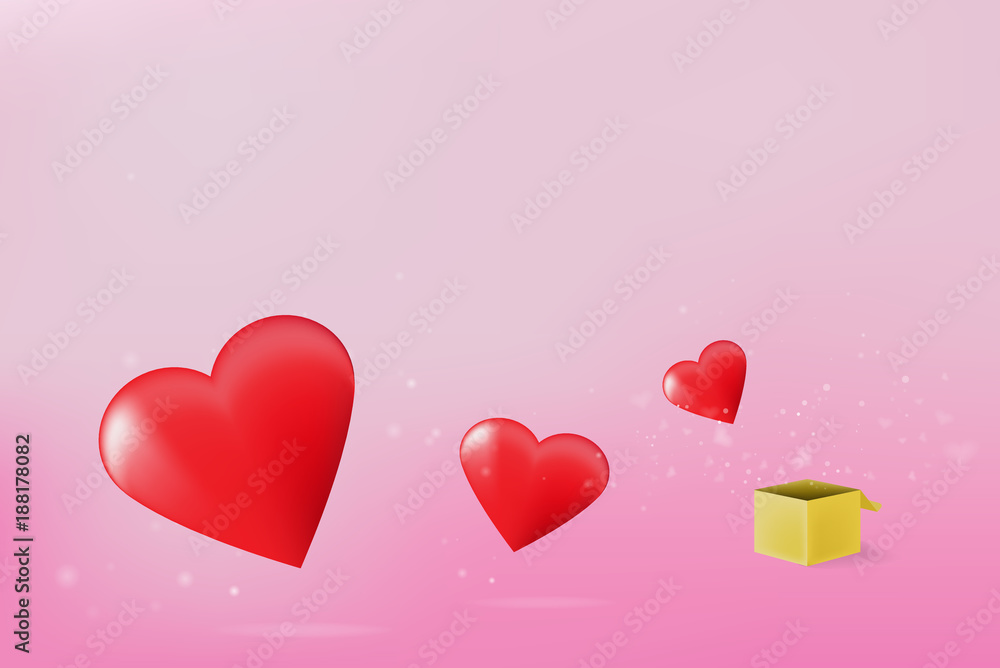 The gift for valentines day lovely sweet background ,card ,banner .
